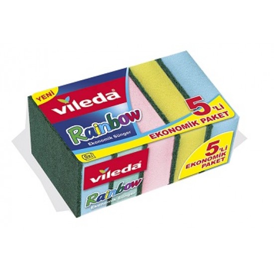 VİLEDA RAINBOW SÜNGER 5 Lİ V712105